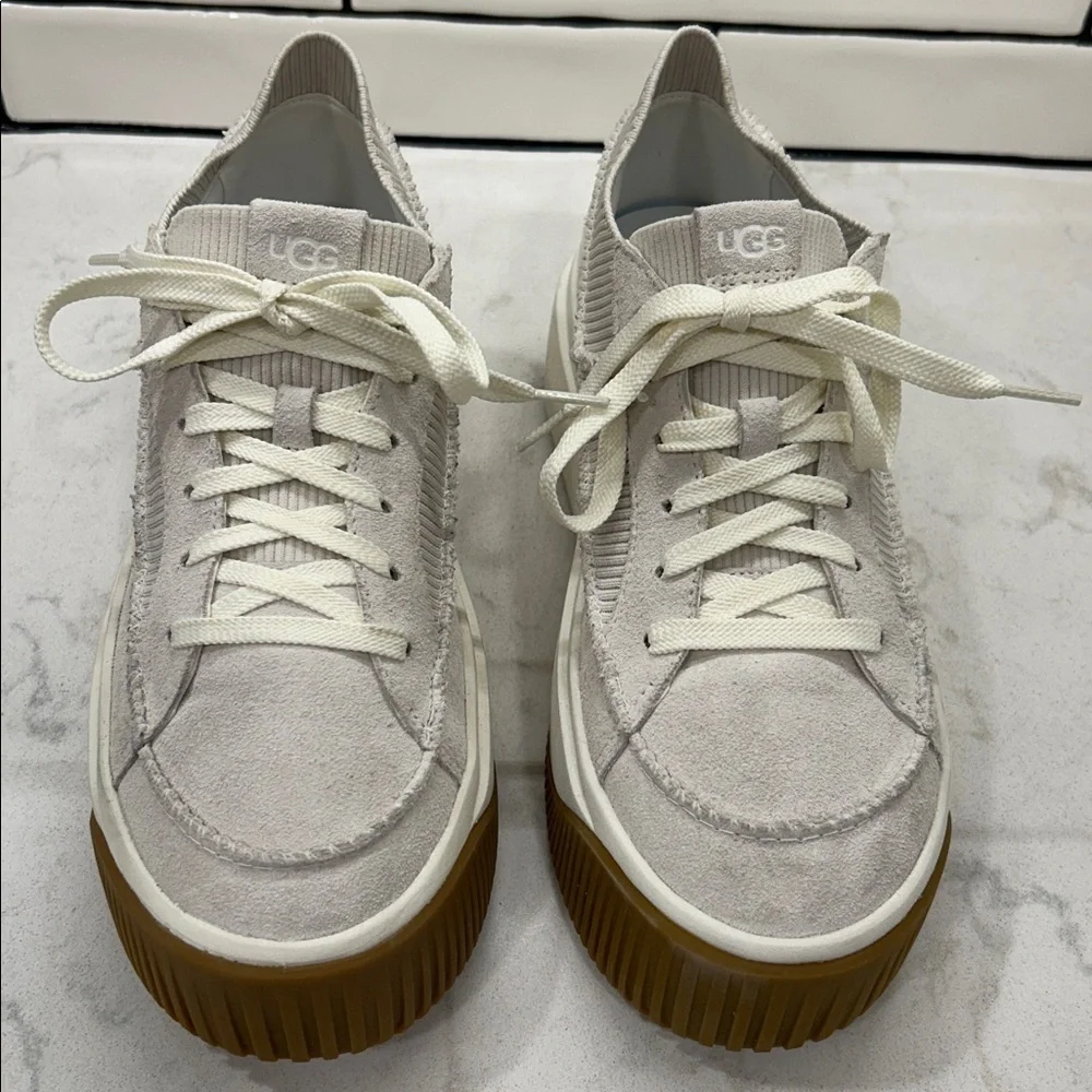 EZ‎ Duzzit Lace in White Light Cloud Grey Size 9